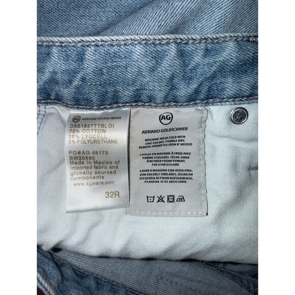 AG Adriano Goldschmied Women's Etta Wide Leg Jeans light wash two tone size 32 - Picture 10 of 11